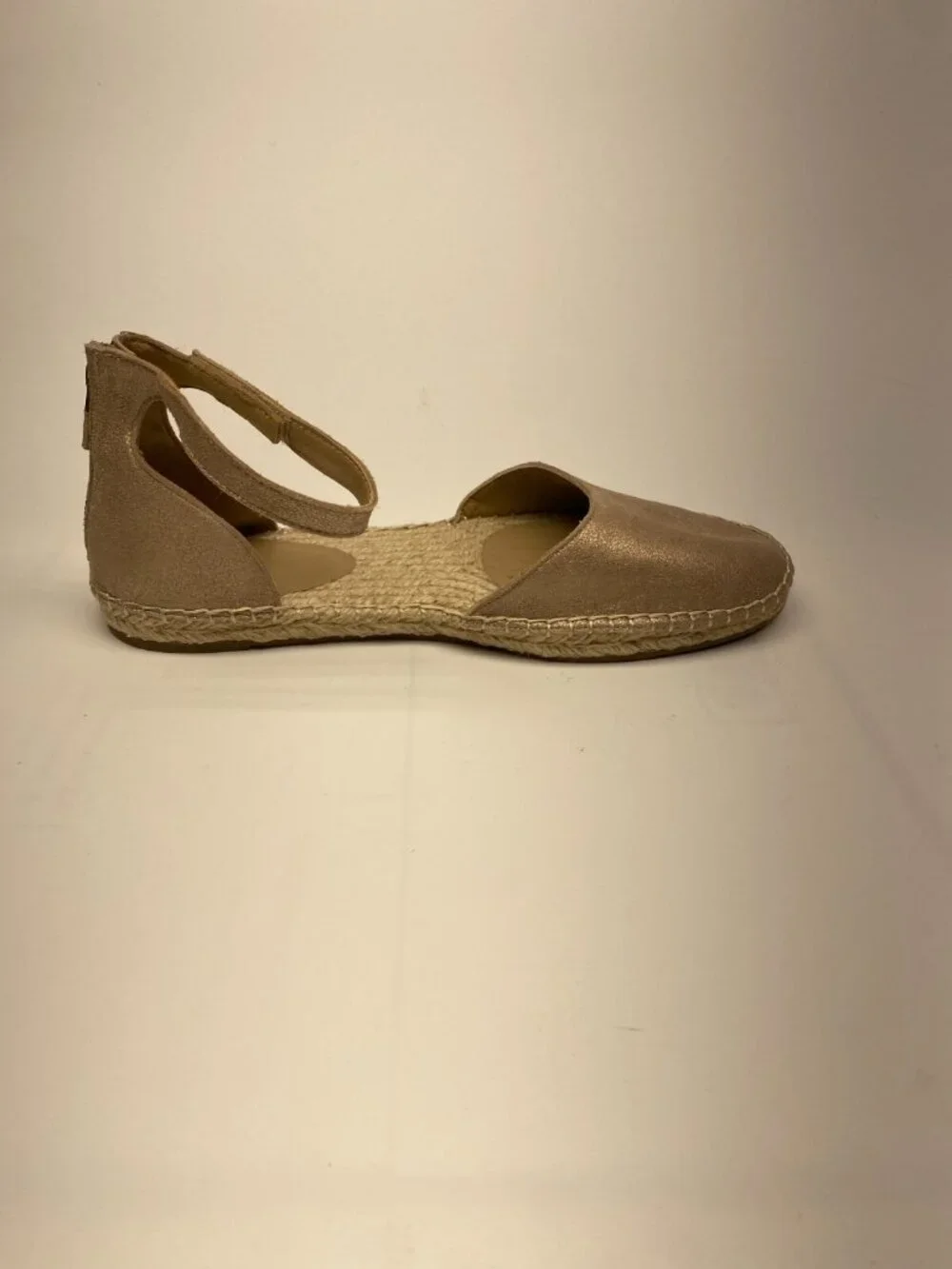 Eileen Fisher Womens Lala Rose Gold Espadrille Flat Sandal Sz 10